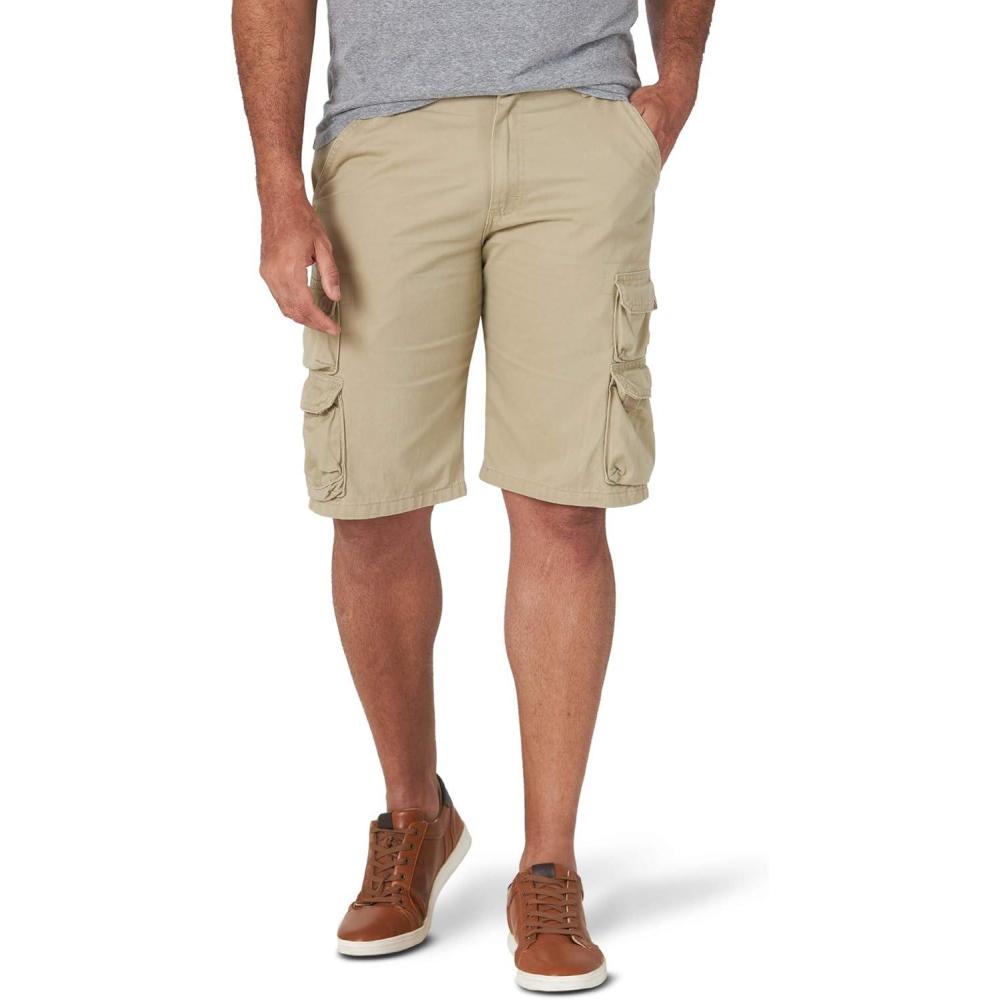 imageWrangler Authentics Mens Premium Twill Cargo ShortCamel