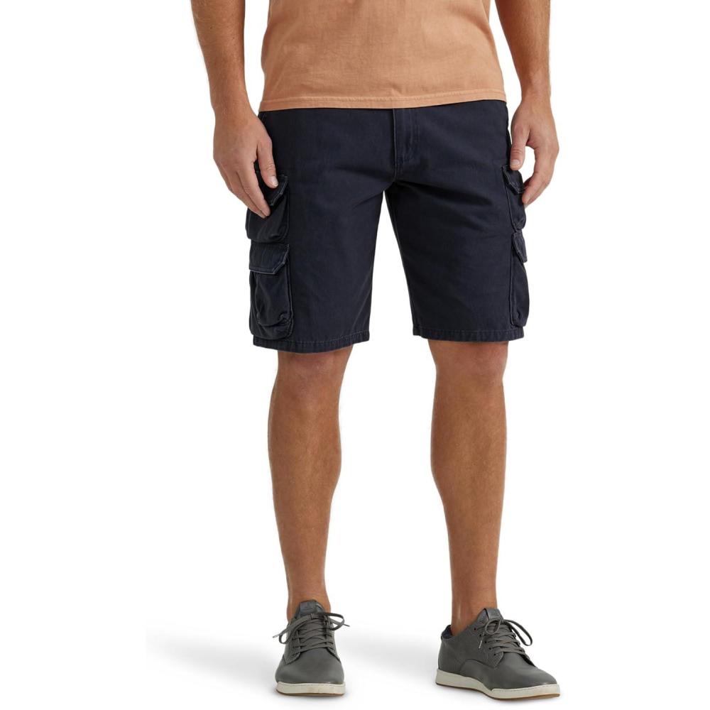 imageWrangler Authentics Mens Premium Twill Cargo ShortDark Navy
