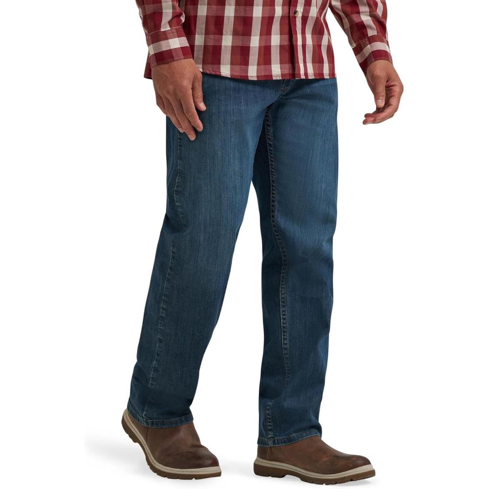 imageWrangler Authentics Mens Regular Fit Comfort Flex Waist JeanTwilight Flex