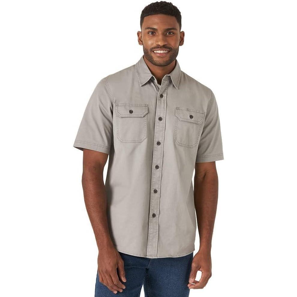 imageWrangler Authentics mens Weather Anything Short Sleeve Woven ShirtFrost Gray