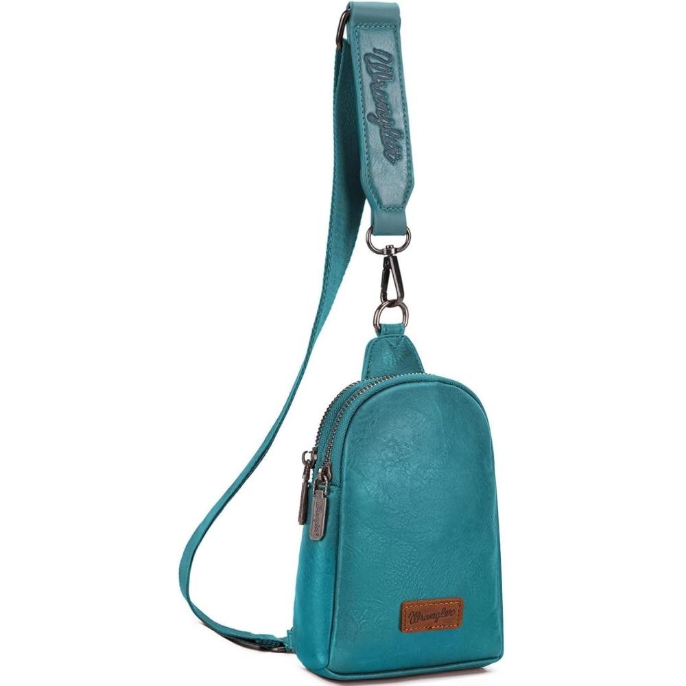 imageWrangler Crossbody Sling Bag for Women Fanny Packs Chest Bags for TravelClassicturquoise