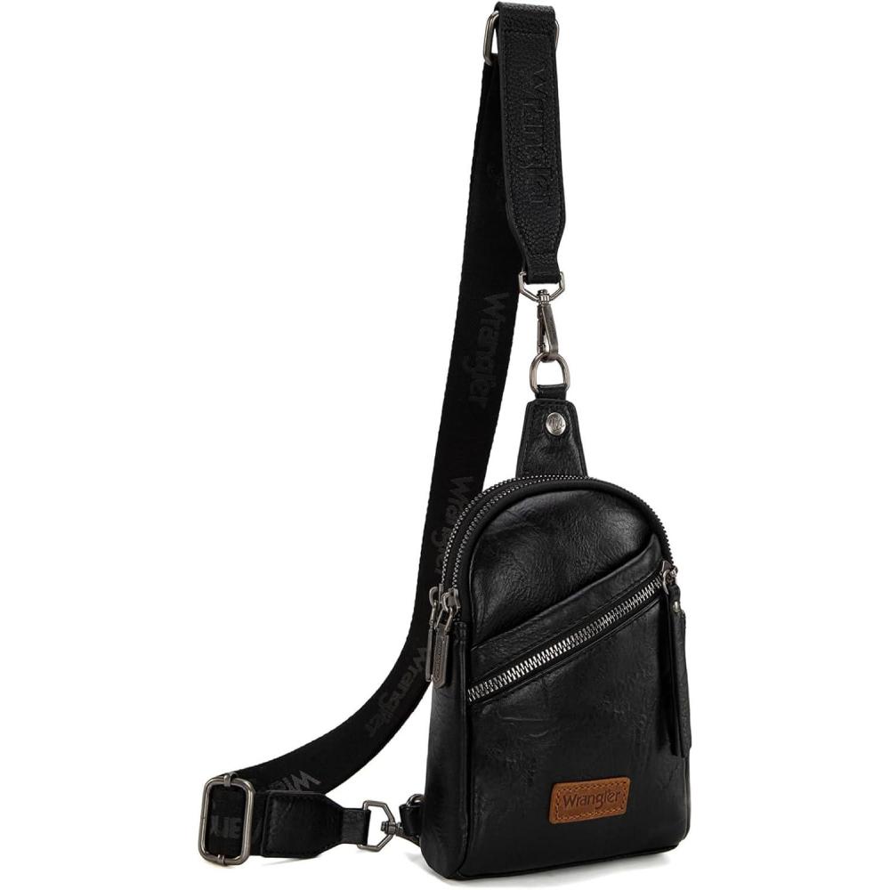 imageWrangler Crossbody Sling Bag for Women Fanny Packs Chest Bags for TravelUrbanblack