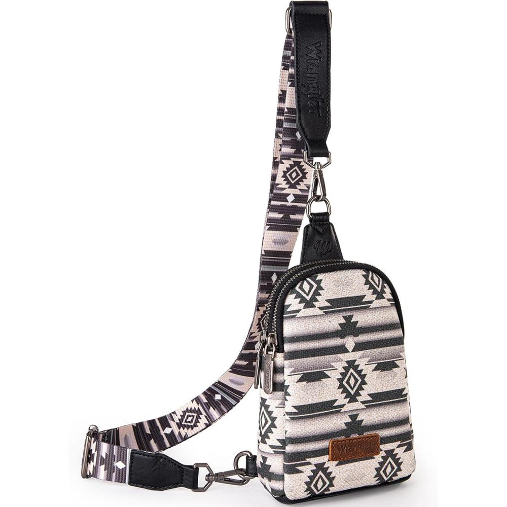 imageWrangler Crossbody Sling Bag for Women Fanny Packs Chest Bags for TravelVintageblack