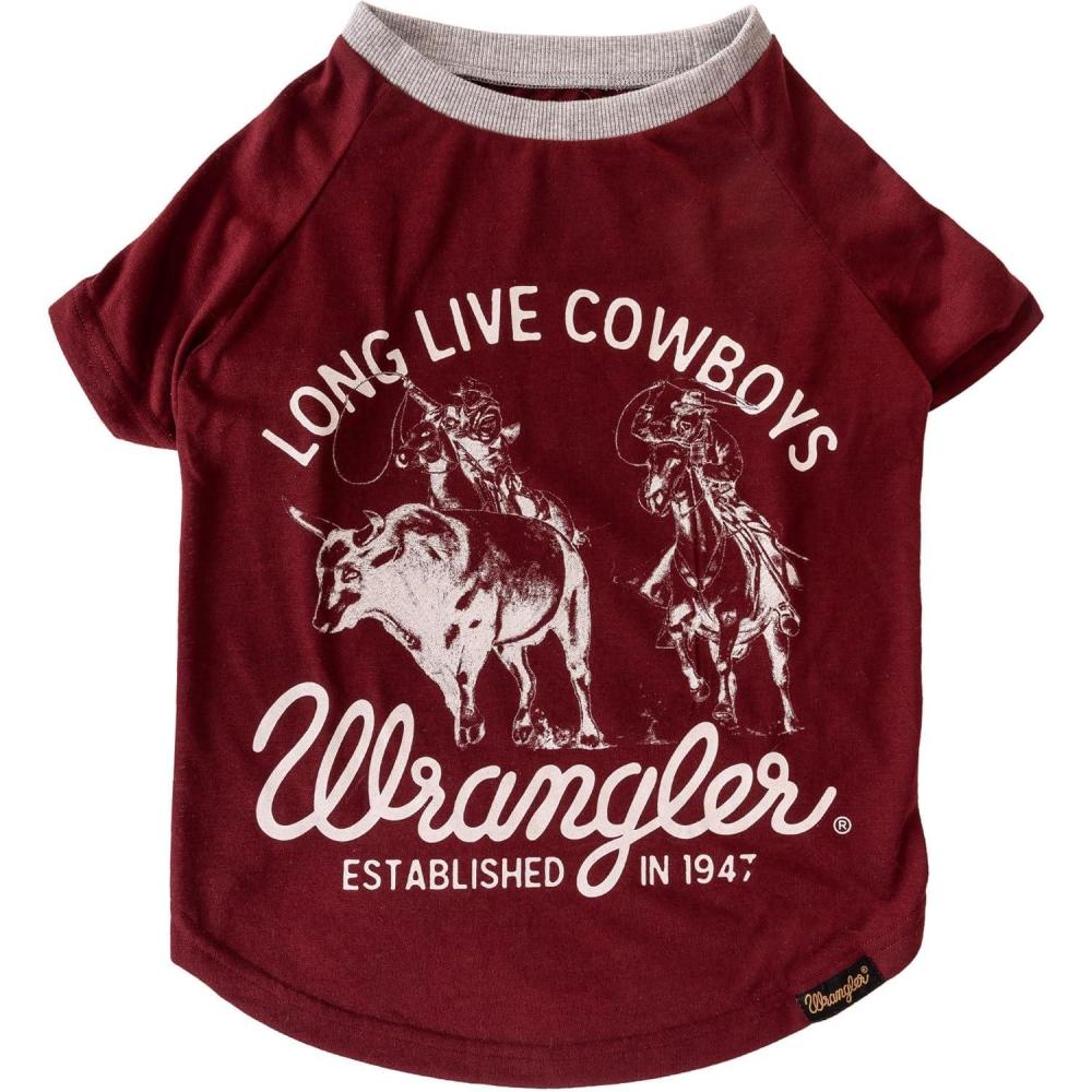imageWrangler Long Live Cowboys Dog T Shirt  Lightweight and Breathable Pullover Dog Shirt  Machine Washable  Layer Under Dog Sweater LSmall