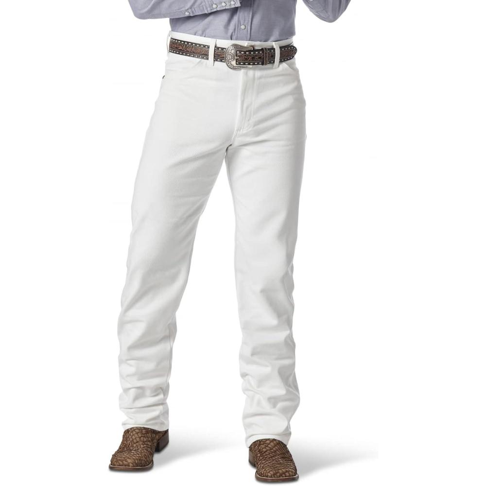 imageWrangler Mens 13MWZ Cowboy Cut Original Fit JeansWhite