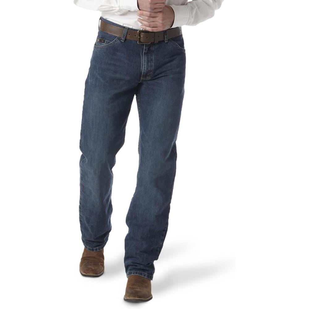 imageWrangler Mens 20X 01 Competition Relaxed Fit JeanRiver Wash