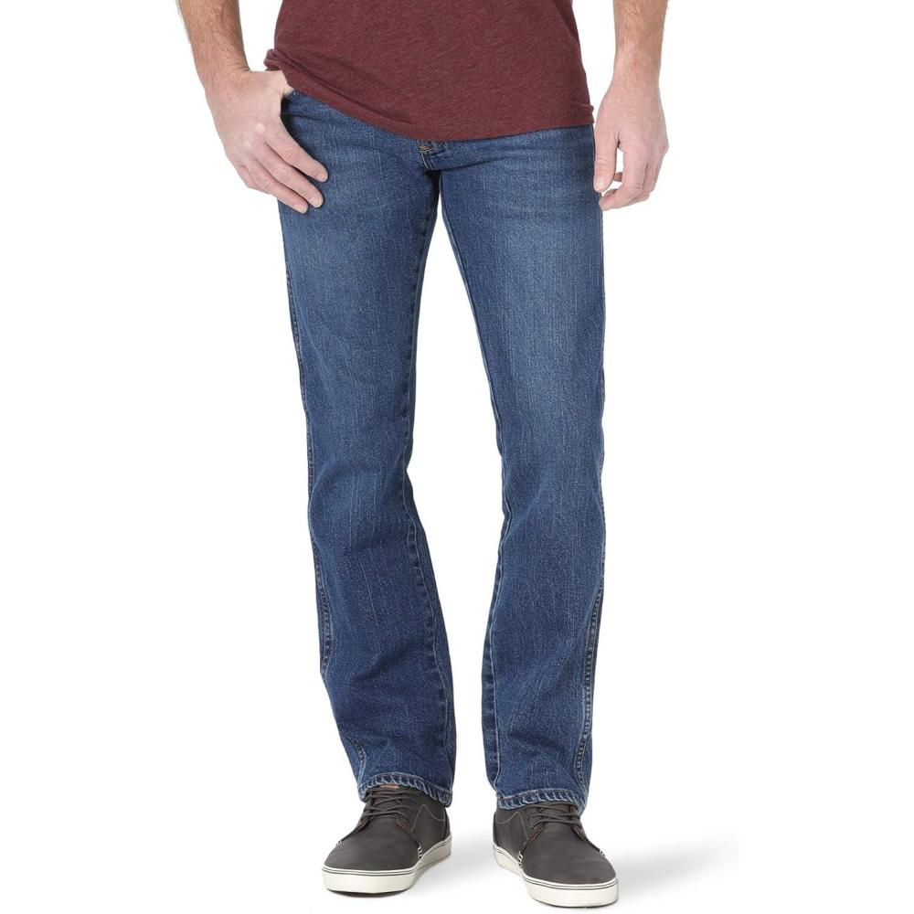imageWrangler Mens 44 Slim Straight Light Wash JeansAustin