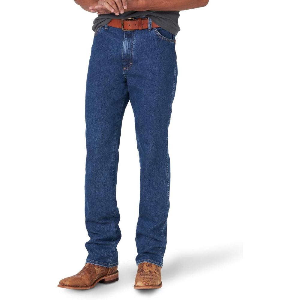 imageWrangler Mens Cowboy Cut Active Flex Slim Fit JeanStonewash