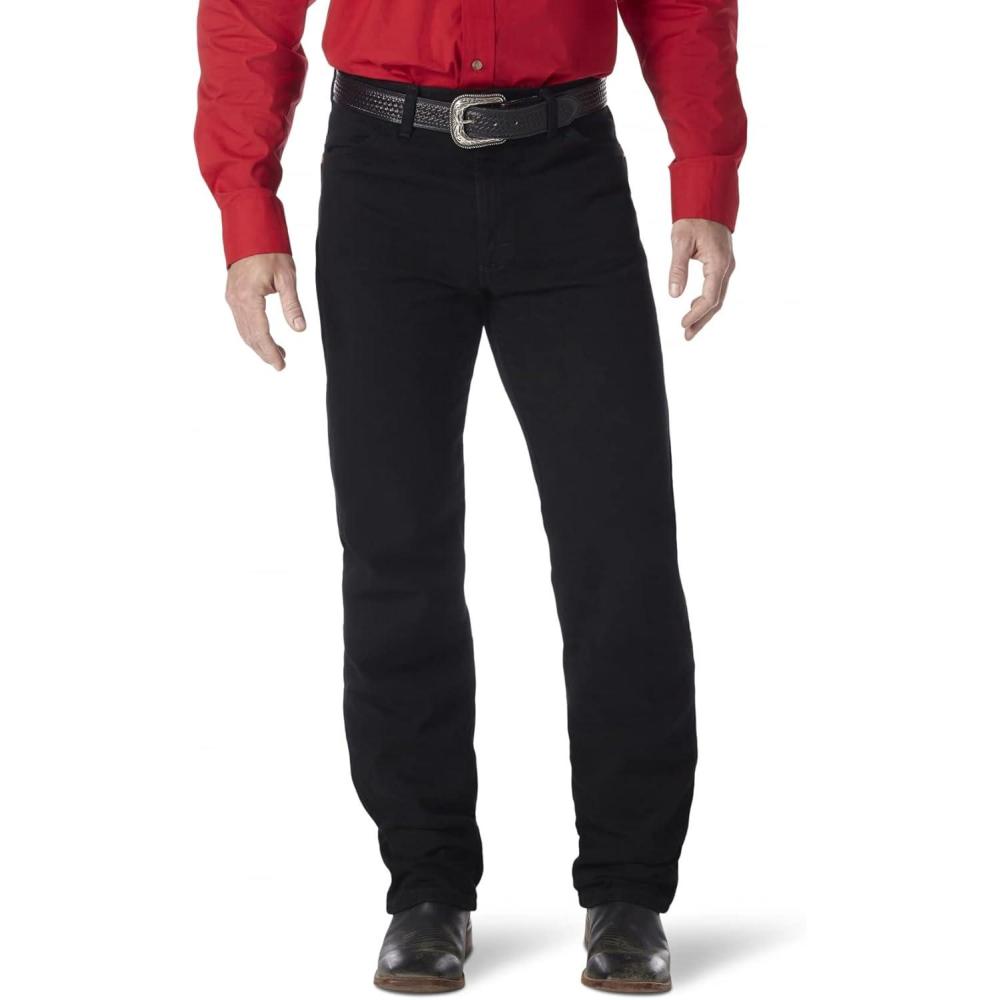 imageWrangler Mens George Strait Cowboy Cut JeansShadow Black