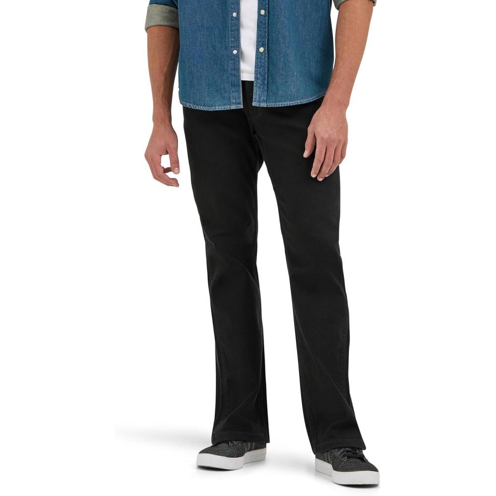 imageWrangler Mens Peak Comfort Stretch Twill JeanGeorge Black