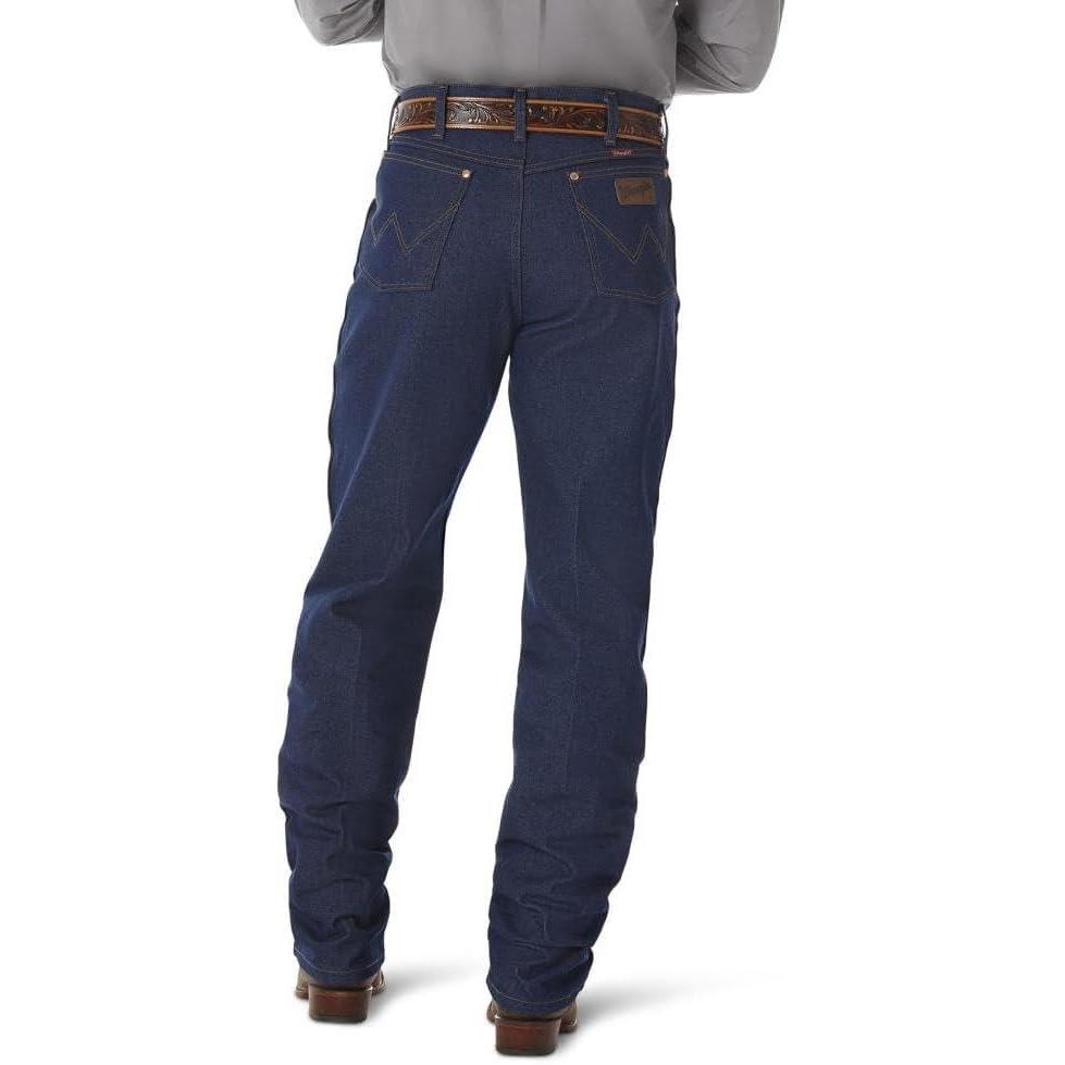 imageWrangler Mens Retro Slim Fit Straight Leg JeanRigid Indigo