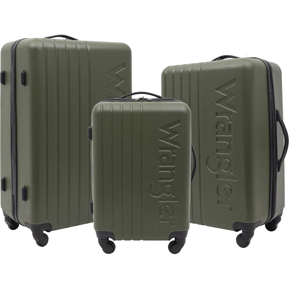 imageWrangler Quest Luggage Set Winter Sky 2 Piece Set 28quot20quotOlive Green