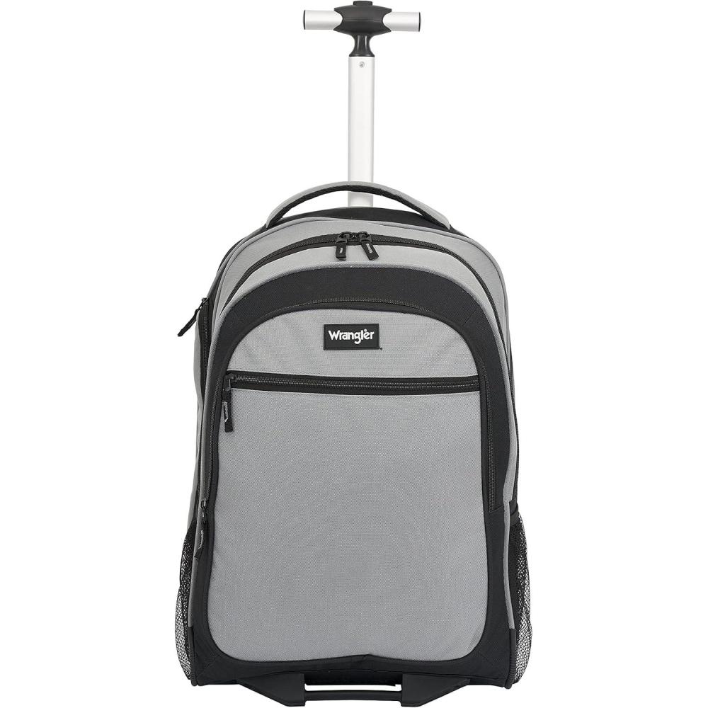 imageWrangler Travel Duffel or Backpack Dobson Set Charcoal 19quot Rolling BackpackCharcoal