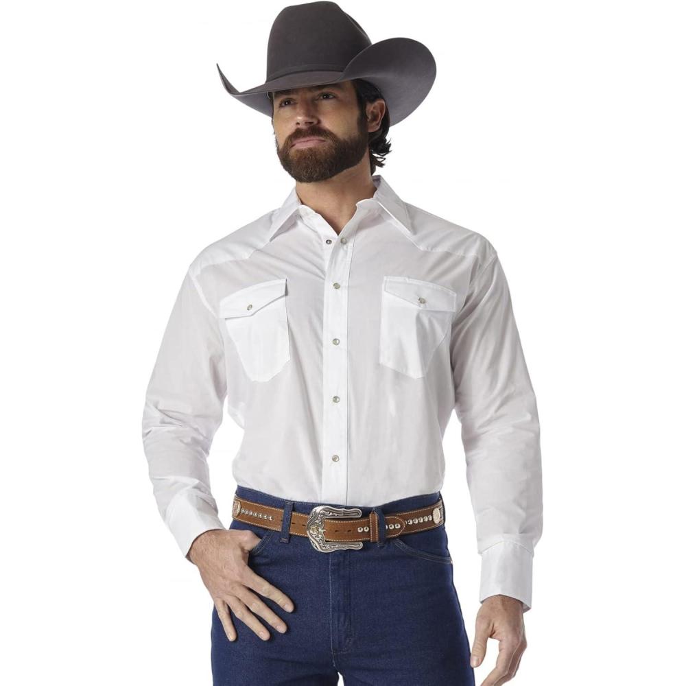 imageWrangler Western Black Sport ShirtWhite