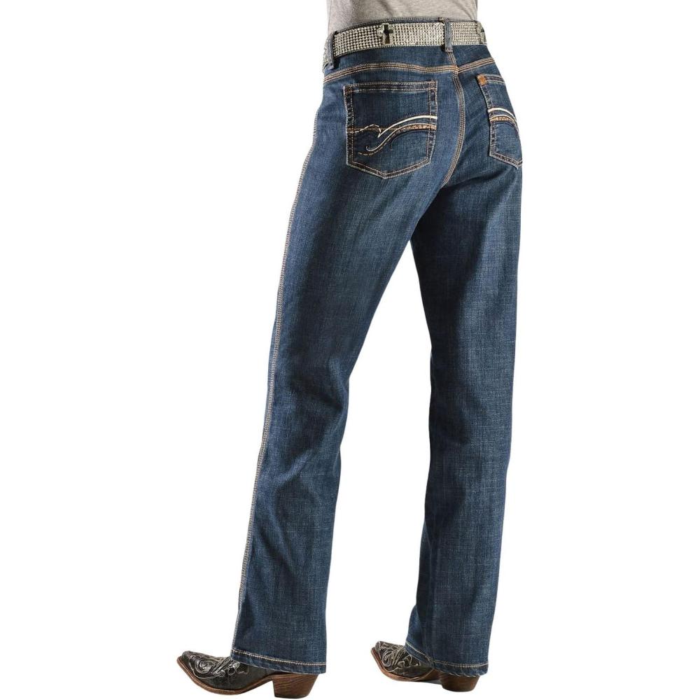 imageWrangler Womens Aura Instantly Slimming Mid Rise Boot Cut JeanBlue Legend