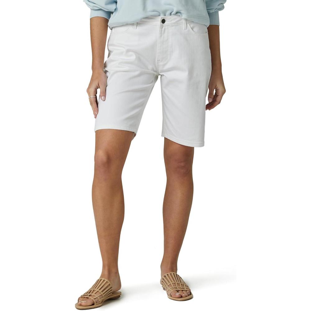 imageWrangler Womens Bermuda Jean ShortBright White
