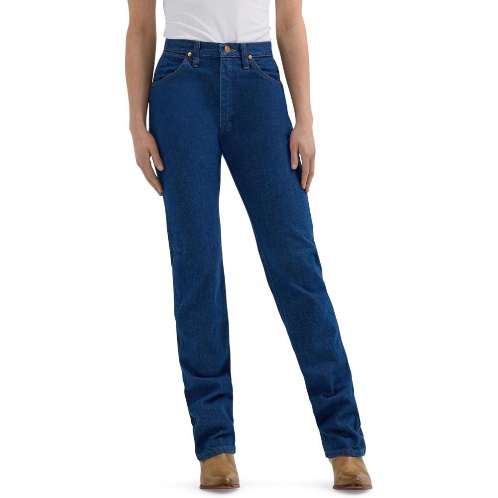 imageWrangler Womens Cowboy Cut Slim Fit Jean BleachPrewash