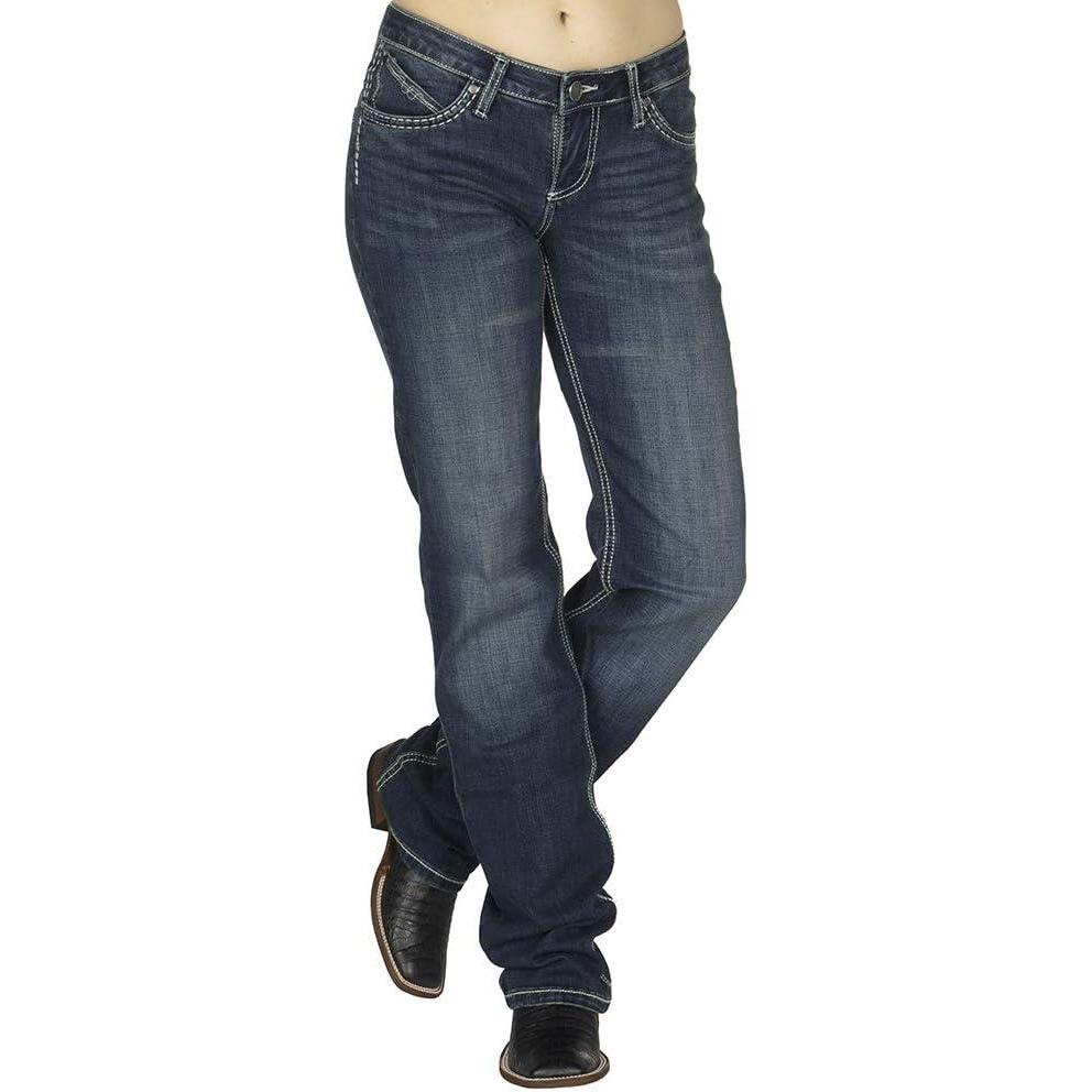 imageWrangler Womens Cowgirl Cut Low Rise Ultimate Riding JeanTalk of the Town