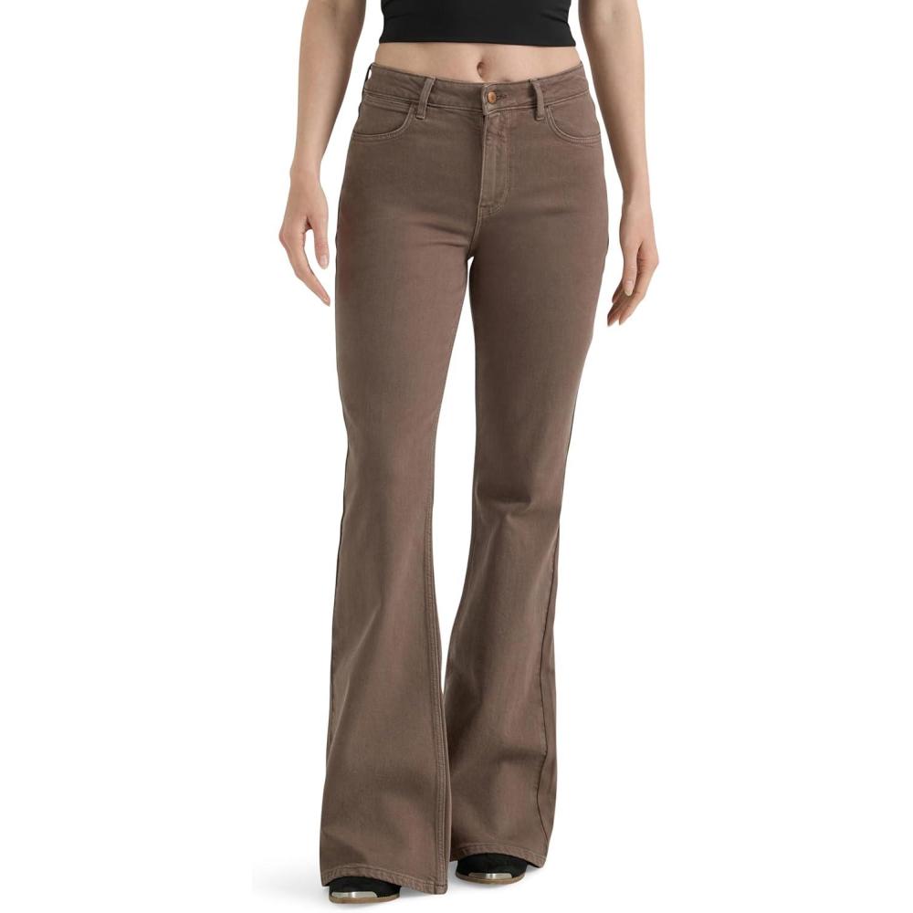 imageWrangler Womens High Waisted Fierce Flare JeanClay Canyon