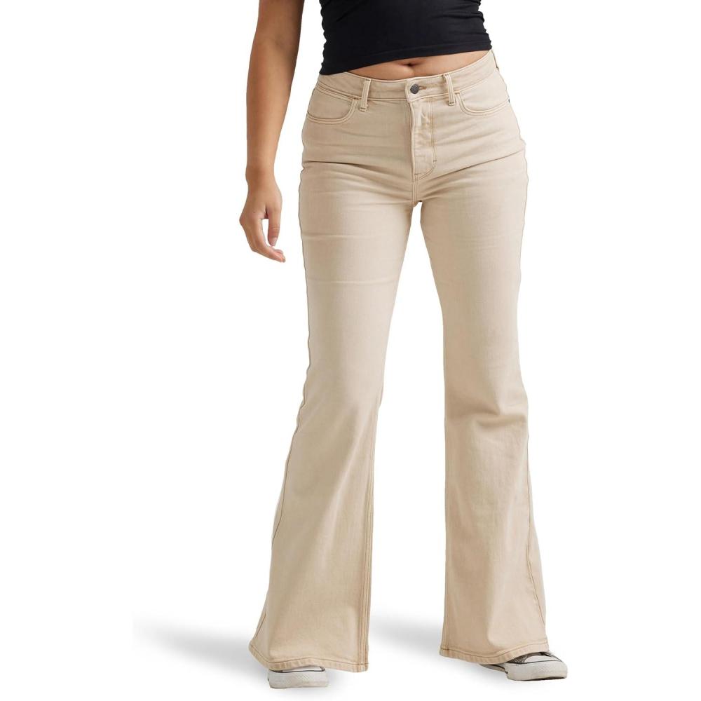 imageWrangler Womens High Waisted Fierce Flare JeanSandshell