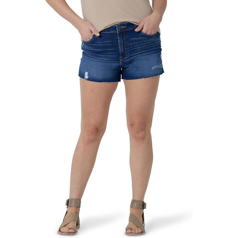 imageWrangler Womens MidRise Vintage Denim ShortCrimson