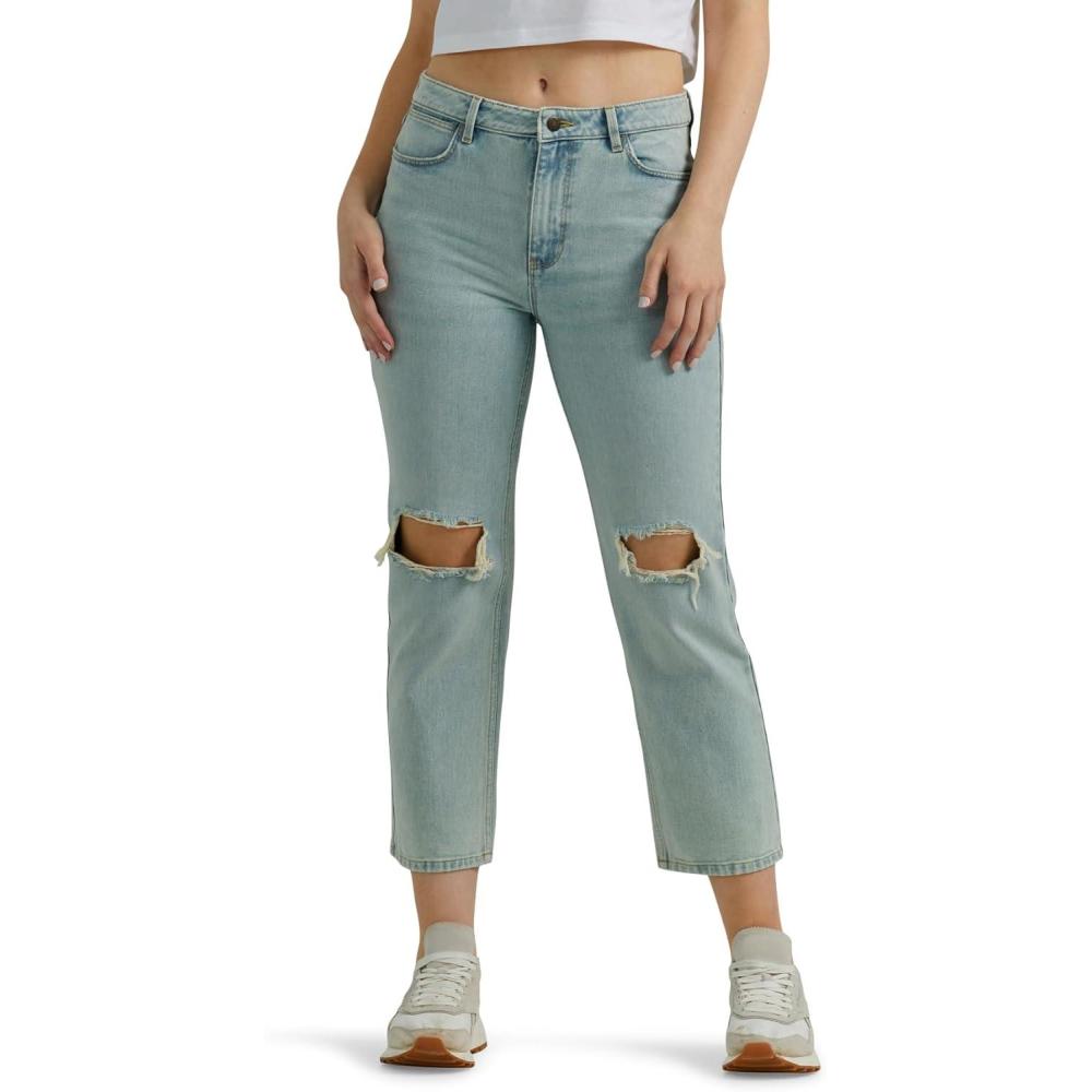 imageWrangler Womens Straight Crop JeanMontana Sky