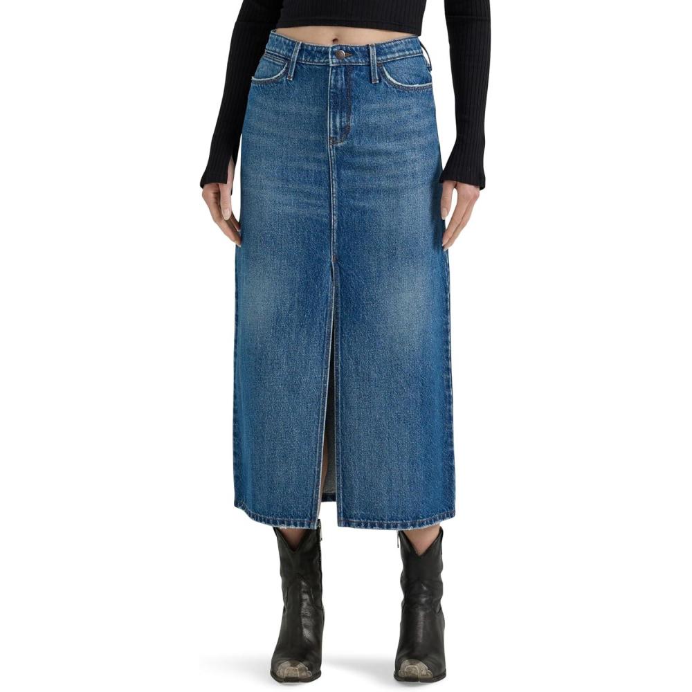 imageWrangler Womens Womens Denim Maxi SkirtBonnie