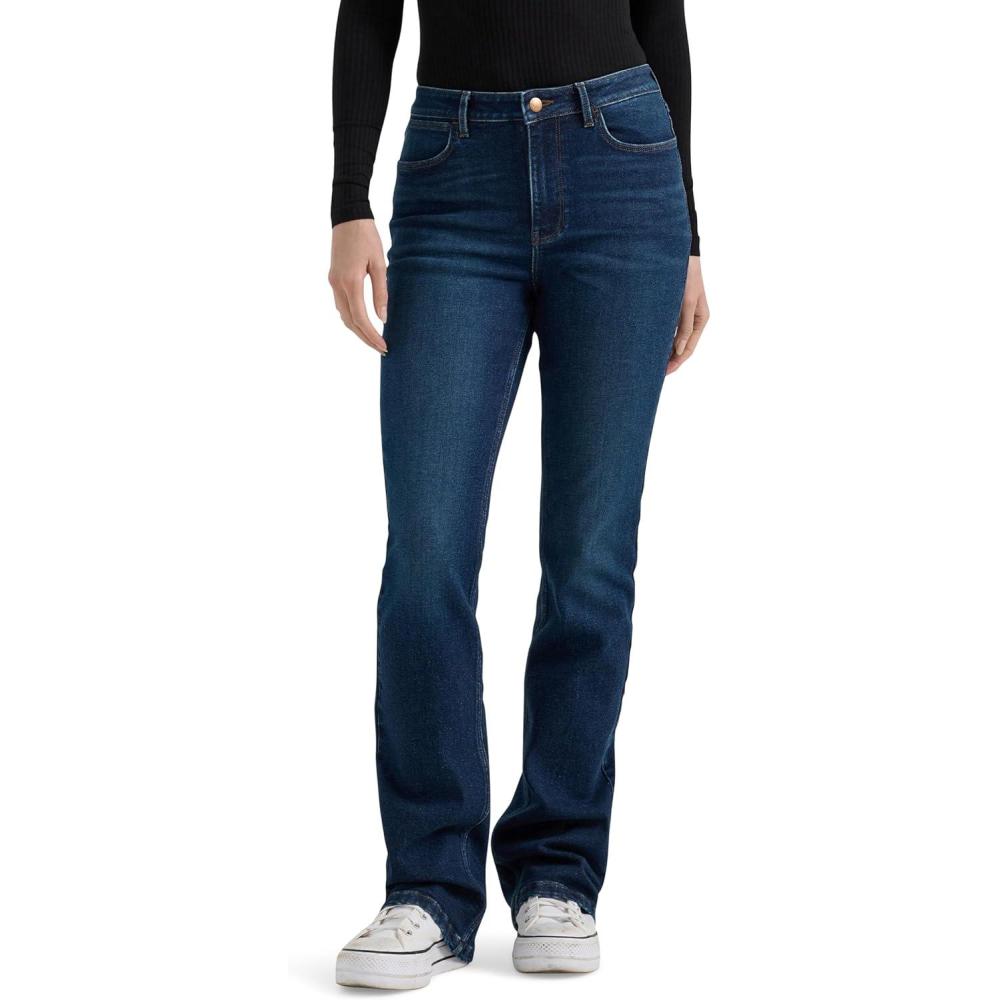 imageWrangler Womens Womens High Rise Bold Boot JeanPaisley