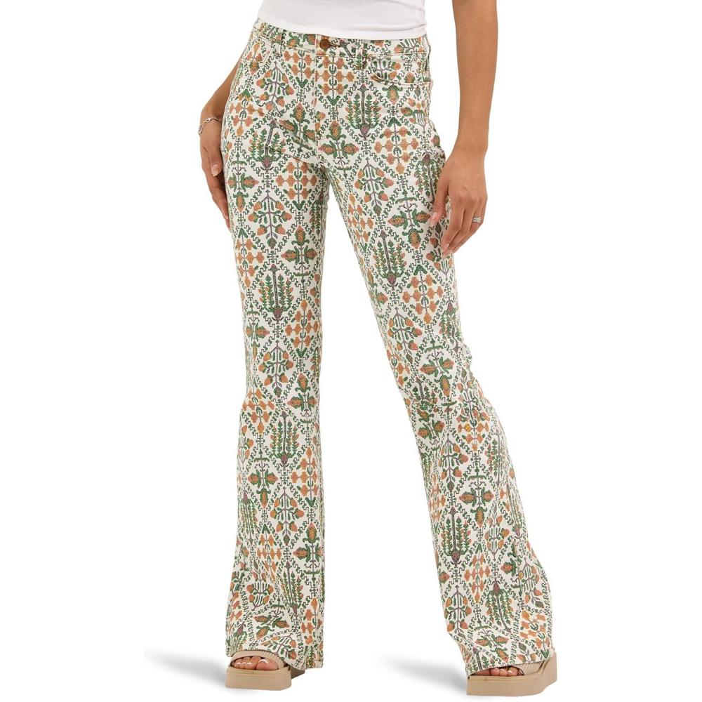imageWrangler Womens Womens High Waisted Fierce Flare JeanVintage Garden