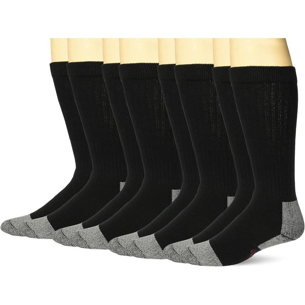 imageWrangler mens Riggs Workwear Over the Calf Work Boot Socks 4 Pair PackBlack