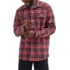 ATG Mens Campsite Button-Down Plaid Shirt(Carnelian)