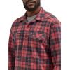 ATG Mens Campsite Button-Down Plaid Shirt(Carnelian)