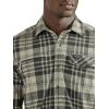 ATG Mens Campsite Button-Down Plaid Shirt(Walnut)