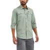 ATG by Wrangler Men’s Long Sleeve Mixed Material Shirt(Iceberg Green)