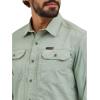 ATG by Wrangler Men’s Long Sleeve Mixed Material Shirt(Iceberg Green)
