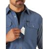 ATG by Wrangler Men’s Long Sleeve Mixed Material Shirt(Vintage Indigo)