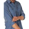 ATG by Wrangler Men’s Long Sleeve Mixed Material Shirt(Vintage Indigo)