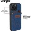 WITHit Wrangler® Denim Heritage Phone Case for iPhone 15/15 Pro/15 Pro Max, Card Holder with Leather Accents (iPhone 15 Pro Max)
