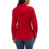 Women’s Retro Long Sleeve Cool Blue Solid Western Shirt(Red)