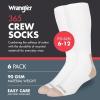 Wrangler – 365 Men’s Crew Socks – Full Cushion Socks for All-Day Comfort – Fits Sizes 6-12(White)