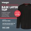 Wrangler – Men Long Sleeve Base Layer (Black) – Thermal Cold Weather Top(Black)