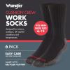 Wrangler – Mens Socks – Cushion Work Crew Socks Size 6-12(Black)