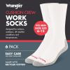 Wrangler – Mens Socks – Cushion Work Crew Socks Size 6-12(White)