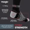 Wrangler – Peak Men’s Crew Socks – Durable Half Cushion Socks with Arch Support(Black)