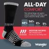 Wrangler – Peak Men’s Crew Socks – Durable Half Cushion Socks with Arch Support(Black)