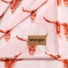 Wrangler – Queen Size Blanket, Super Soft & Reversible Plush Fleece Bedding, Throw Blanket for Couch or Bed (Glen Canyon Stripe Blue)(Steer Head Peach)