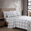 Wrangler – Twin Size Sheet Set, Ultra-Soft & Wrinkle-Resistant Bedding for Year Round Comfort, Deep Pockets, Bed Sheets with Matching Fitted Sheet & Pillowcase (Cowboy Pinstripe Blue)(Dayton Valley Plaid Beige)