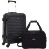 Wrangler 20″ Smart Spinner Carry-On Luggage With Usb Charging Port(Black)