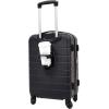 Wrangler 20″ Smart Spinner Carry-On Luggage With Usb Charging Port(Black)