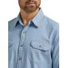 Wrangler Authentics Men’s Long Sleeve Classic Woven Shirt(Light Chambray)